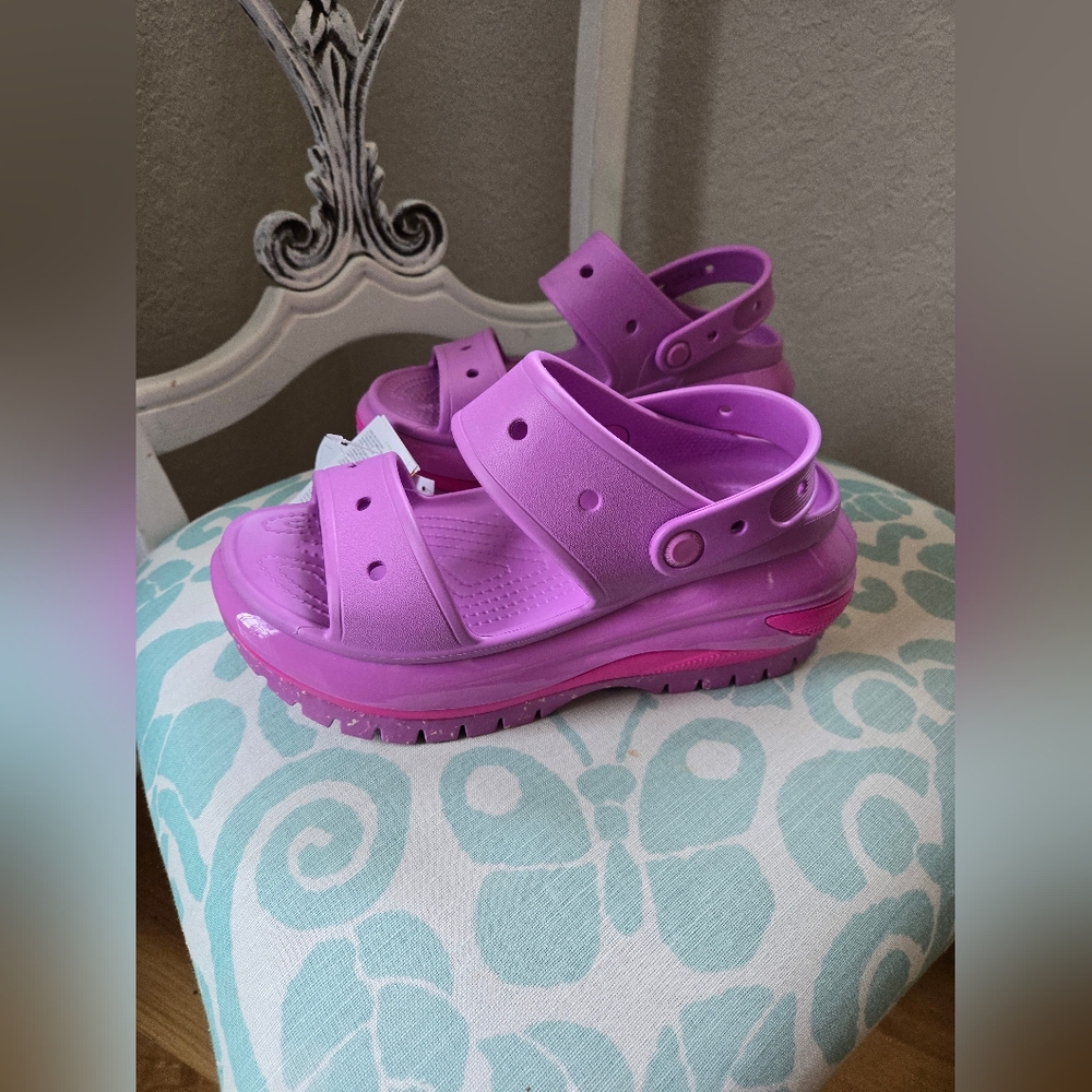 CROCS Women's Purple Sandals - Picture 3 of 6